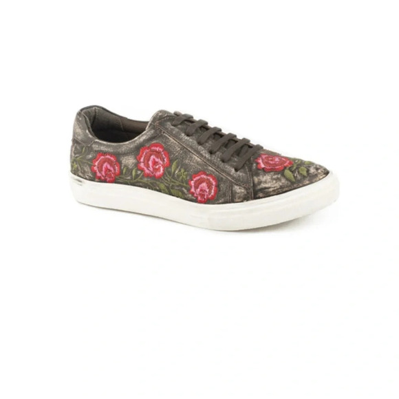 Roper NWT “Madeline” Brown brushed Leather Embroidered upper lace up SZ. 6.5 - Picture 9 of 10